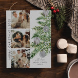 Cartes Pour Fêtes Annuelles Collage photo de l'arbre de Noël Noël<br><div class="desc">Accueillez vos proches dans un style chaleureux et festif ce Noël avec une carte de vacances élégante avec trois de vos photos préférées ! Imprimé avec audace sur un carton de haute qualité, le magnifique arbre de Noël aquarelle est entouré de billes neutres et de lampes à cordes scintillantes, apportant...</div>