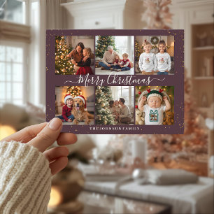 Cartes Pour Fêtes Annuelles Collage photo de Noël élégant