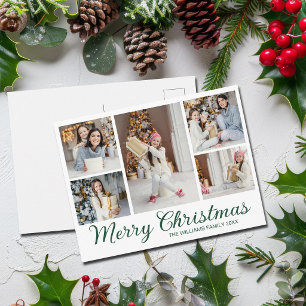 Cartes Pour Fêtes Annuelles Collage photo de Noël Joyeux Noël Simple Écriture