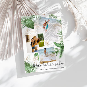 Cartes Pour Fêtes Annuelles Collage photo de Noël Mele Kalikimaka tropical