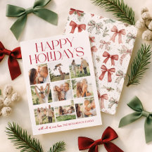 Collage photo de ruban de Joyeuses Fêtes