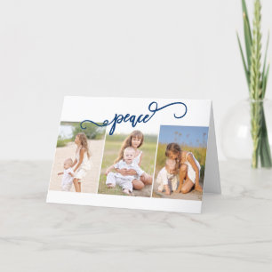 Cartes Pour Fêtes Annuelles Collage photo de trois pour la paix