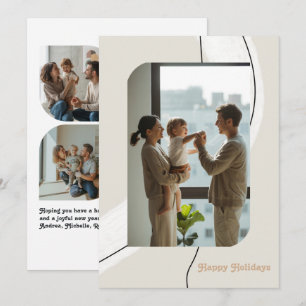 Cartes Pour Fêtes Annuelles Collage photo de vacances à Arches Minimaliste Mod
