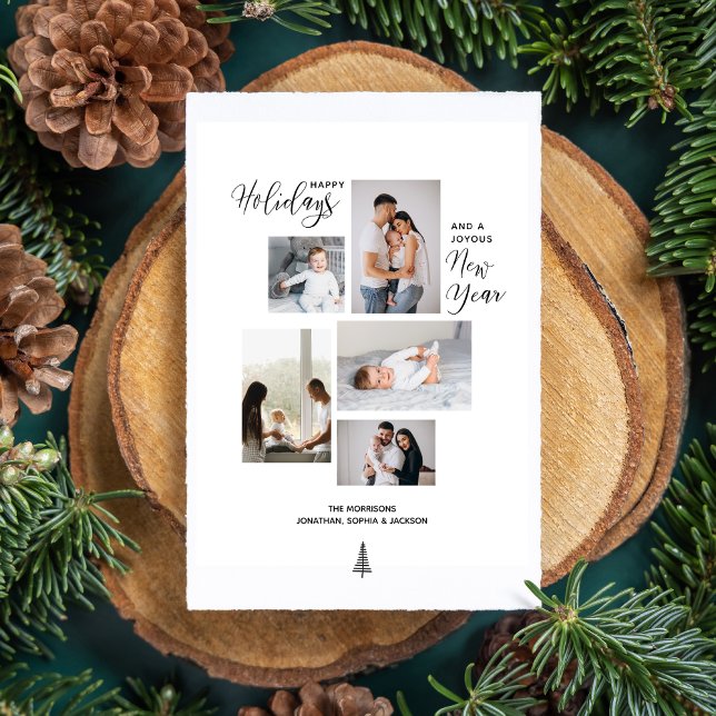 Cartes Pour Fêtes Annuelles Collage photo des fêtes de nouvel an moderne et jo (Créateur téléchargé)