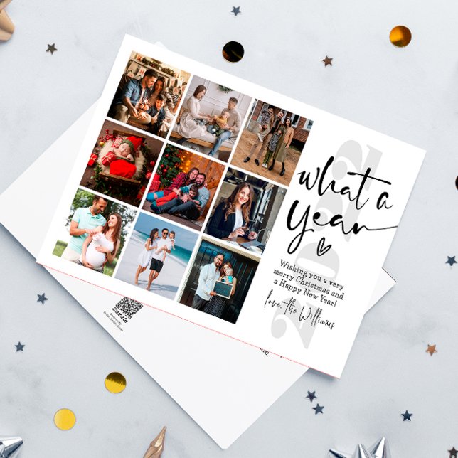 Cartes Pour Fêtes Annuelles Collage photo d'une année vraiment folle (Créateur téléchargé)