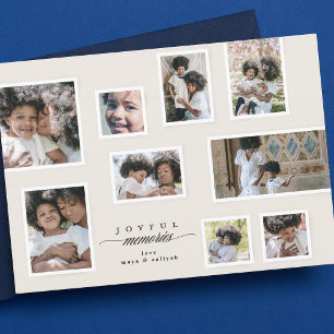 Cartes Pour Fêtes Annuelles Collage photo élégant Cadres modernes joyeux
