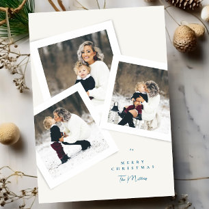 Cartes Pour Fêtes Annuelles collage photo élégant classique 4 joyeux noël