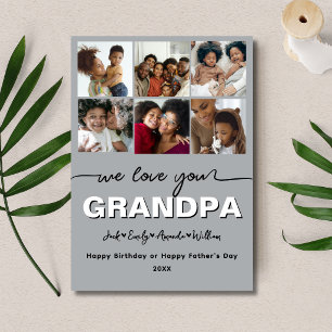 Cartes Pour Fêtes Annuelles Collage photo élégant personnalisé Nous t'aimons G