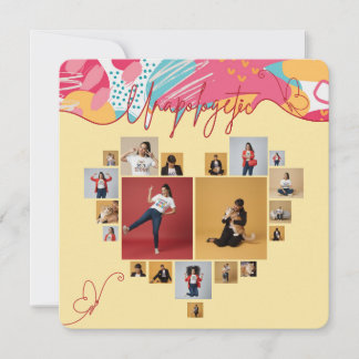 Cartes Pour Fêtes Annuelles Collage photo féminin personnalisé sans excuses