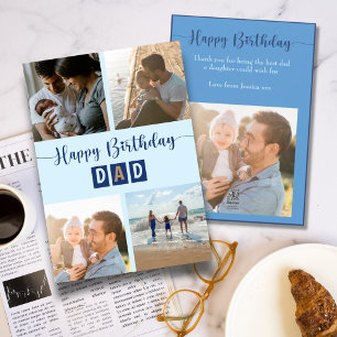 Cartes Pour Fêtes Annuelles Collage photo Joyeux Anniversaire Papa Moderne