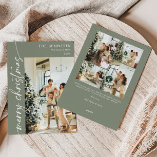 Cartes Pour Fêtes Annuelles Collage photo minimaliste moderne Joyeux Noël