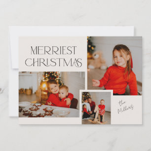 Cartes Pour Fêtes Annuelles Collage Photo Moderne Joyeux Noël Collage