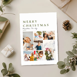 Cartes Pour Fêtes Annuelles Collage photo moderne minimaliste Joyeux Noël