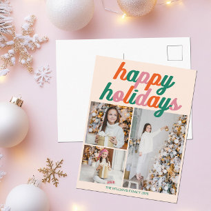 Cartes Pour Fêtes Annuelles Collage photo Noël Retro 3 Joyeux Noël