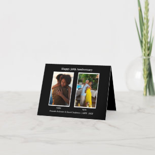 Cartes Pour Fêtes Annuelles Collage photo noir et blanc 2 Anniversaire