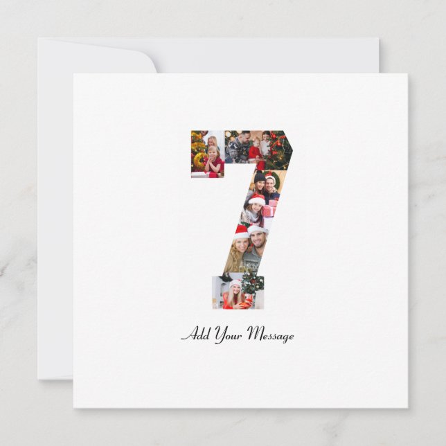 Cartes Pour Fêtes Annuelles Collage photo noir et blanc numéro 7 (Devant)