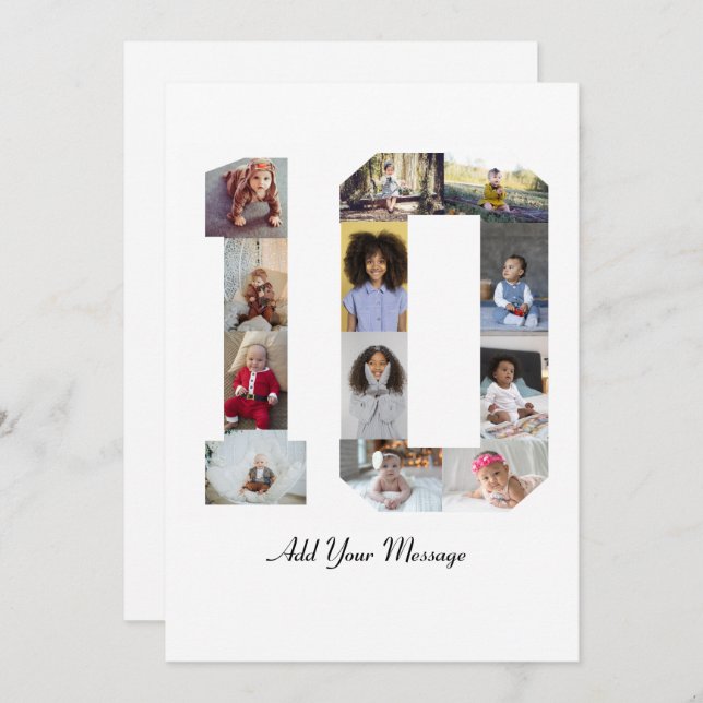 Cartes Pour Fêtes Annuelles Collage photo numéro 10 (Devant / Derrière)