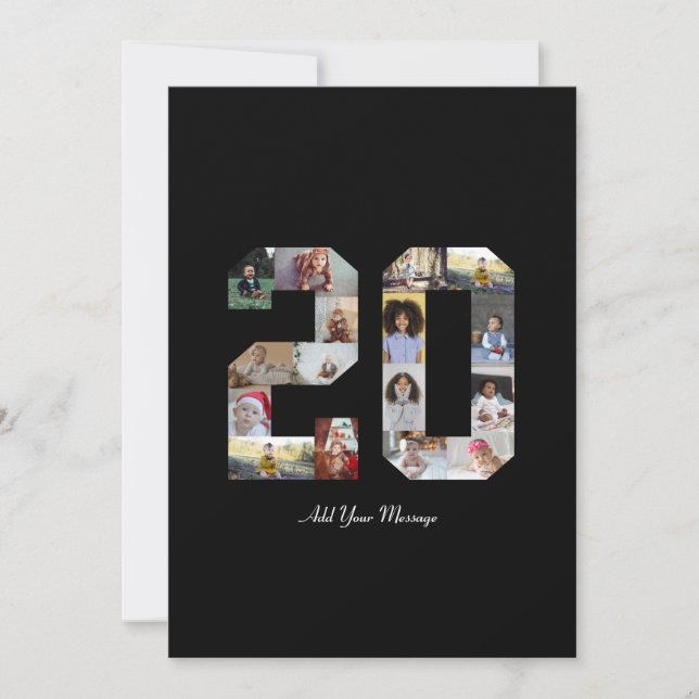 Cartes Pour Fêtes Annuelles Collage photo numéro 20 (Devant)