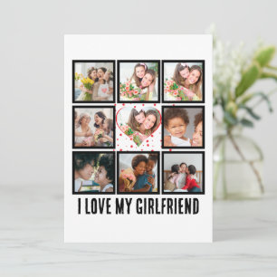 Cartes Pour Fêtes Annuelles Collage photo personnalisé mignon je t'aime ma cop