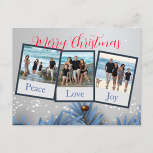 Cartes Pour Fêtes Annuelles Collage photo personnalisé Noël