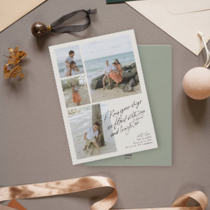 Cartes Pour Fêtes Annuelles Collage photo simple et minimaliste de joie et de