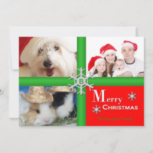 Cartes Pour Fêtes Annuelles Collage unique Famille Photo Appartement de Noël