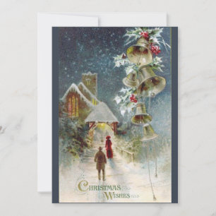 Cartes Pour Fêtes Annuelles Collecte d'église de Noël Vintage