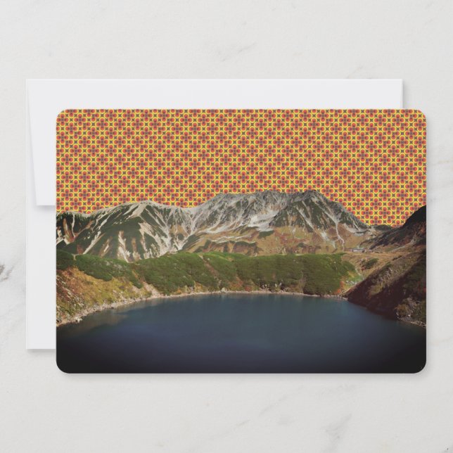 Cartes Pour Fêtes Annuelles Collecte Editable Mountain Lake Custom (Devant)