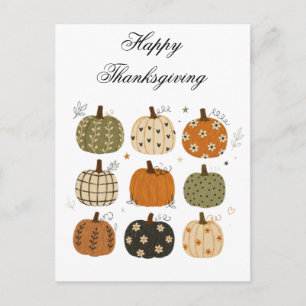 Cartes Pour Fêtes Annuelles Collection de citrouilles Bohème Cosy d'automne
