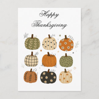 Cartes Pour Fêtes Annuelles Collection de citrouilles Bohème Cosy d'automne