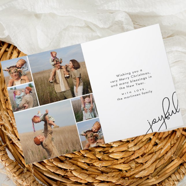 Cartes Pour Fêtes Annuelles Collection de Noël moderne Simple Joie Photo (Créateur téléchargé)
