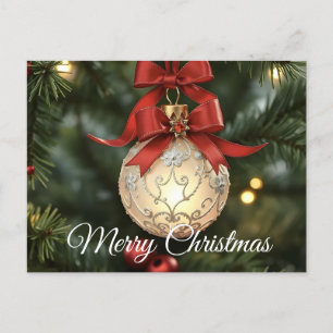Cartes Pour Fêtes Annuelles Collection élégante d'ornement de Noël avec Bow ro