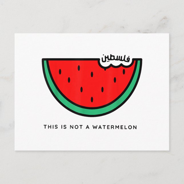 Cartes Pour Fêtes Annuelles Collection Palestine 'This is not a Watermelon' (Devant)
