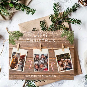 Cartes Pour Fêtes Annuelles Collection photo en bois de Noël