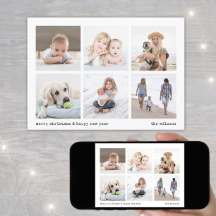Cartes Pour Fêtes Annuelles Collection photo minimaliste moderne Noël 6