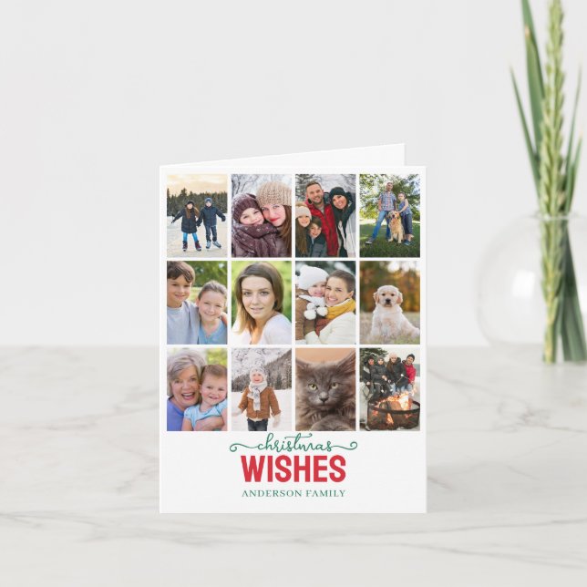 Cartes Pour Fêtes Annuelles Collection photo moderne 12 Noël (Devant)