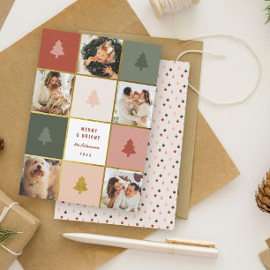 Cartes Pour Fêtes Annuelles Collection photo moderne Pastel & Gold Christmas T