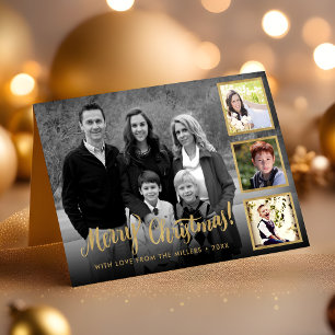 Cartes Pour Fêtes Annuelles Collection photo Styish Gold Joyeux Noël