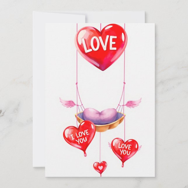 Cartes Pour Fêtes Annuelles Collection Saint-Valentin Amour & Cœurs ❤️  (Devant)