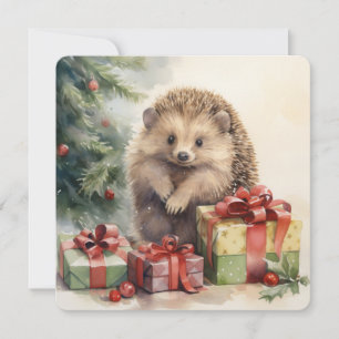 Cartes Pour Fêtes Annuelles Collection Woodlawn : Hérisson de Noël