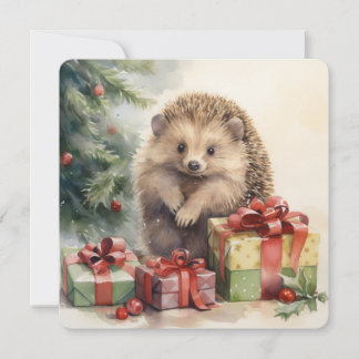Cartes Pour Fêtes Annuelles Collection Woodlawn : Hérisson de Noël