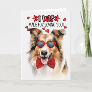 Cartes Pour Fêtes Annuelles Collie Chien fait pour vous aimer Valentine