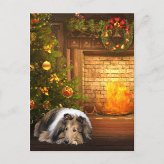 Cartes Pour Fêtes Annuelles Collie Christmas