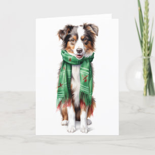 Cartes Pour Fêtes Annuelles Collie de Noël, Border Collie, Berger Australien