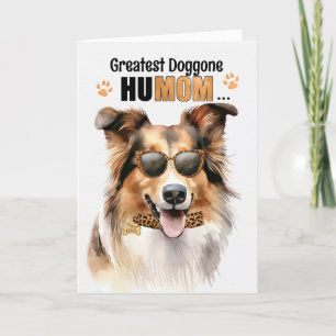 Cartes Pour Fêtes Annuelles Collie Dog Greatest HuMOM Fête des Mères