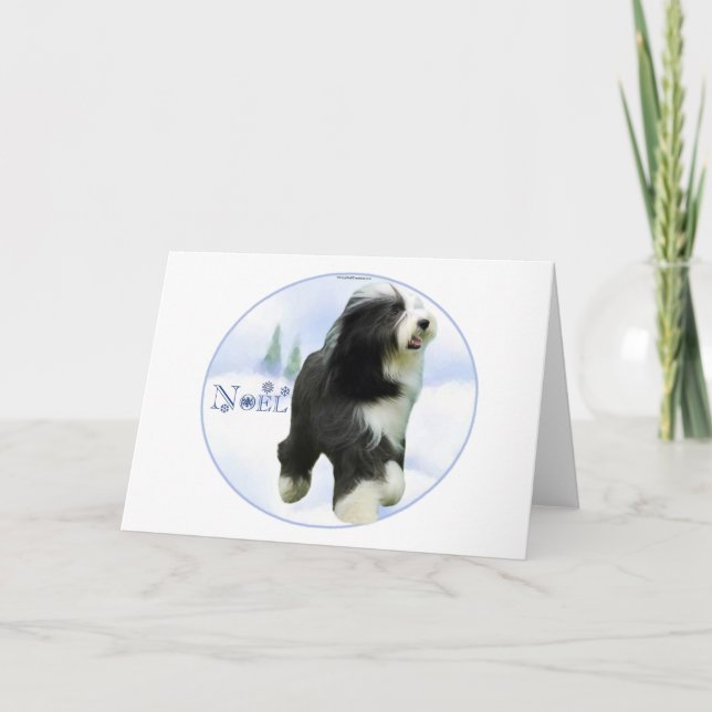 Cartes Pour Fêtes Annuelles Collie Noel (Devant)