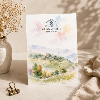 Cartes Pour Fêtes Annuelles Collines de Munnar Kerala, Inde | Plantation de t