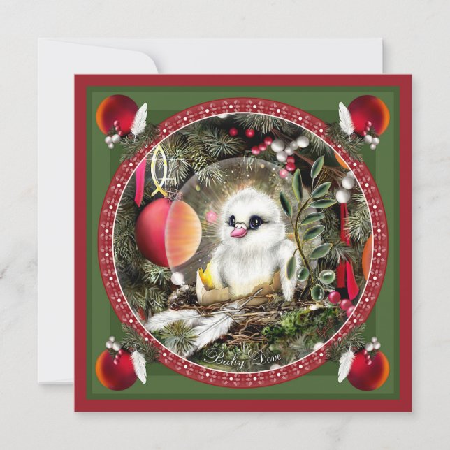 Cartes Pour Fêtes Annuelles Colombe bébé (Devant)