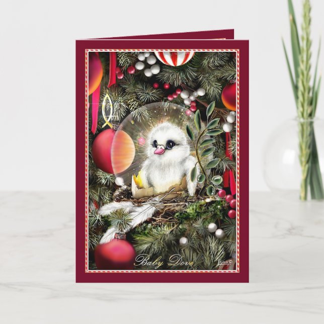 Cartes Pour Fêtes Annuelles Colombe bébé (Devant)