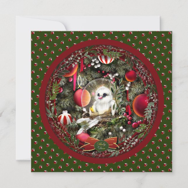 Cartes Pour Fêtes Annuelles Colombe bébé (Devant)